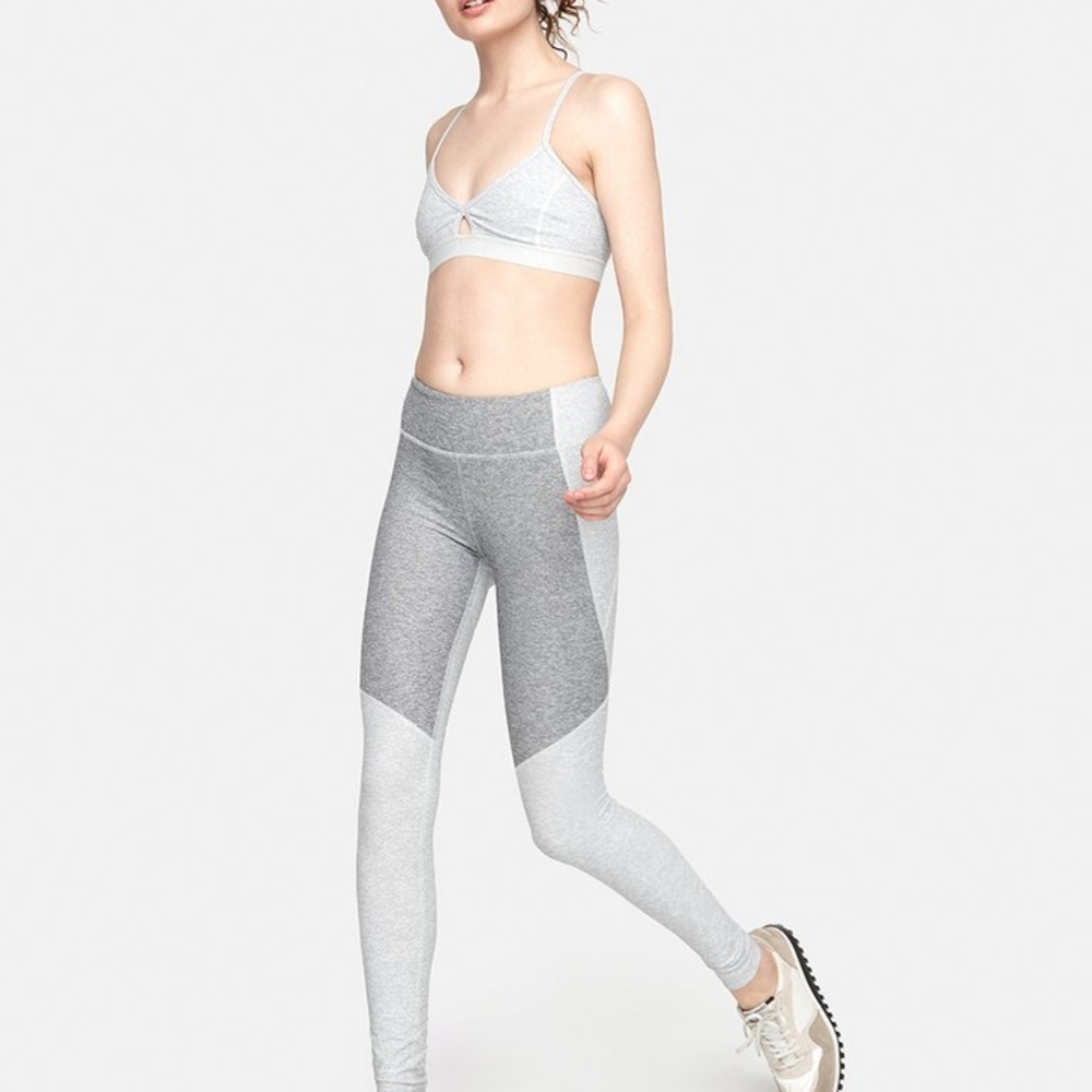 Outdoor Voices Gray Two-Tone Leggings Size Large - Picture 2 of 8